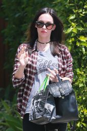 Megan Fox Street Style - Leaving the Andy LeCompte Salon in West Hollywood 4/29/2016 