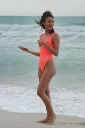 Megan McKenna in a Swimsuit - Beach in Miami, April 2016