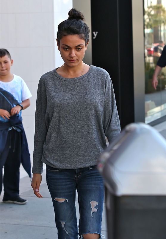 Mila Kunis Street Style - Out in Beverly Hills 4/3/2016