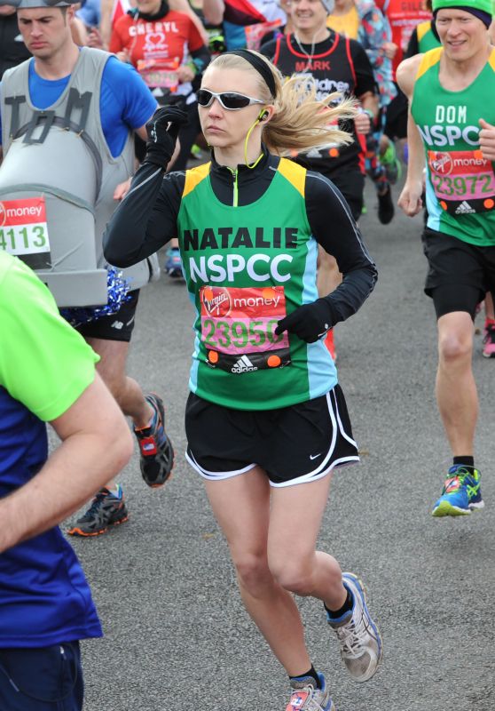 Natalie Dormer at the Virgin Money Marathon in London 4/23/2016 