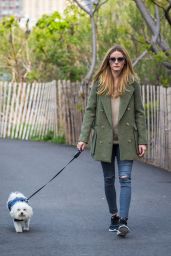 Olivia Palermo - Taking Her Loyal Companion Mr Butler For a Walk in the Park in Brooklyn 4/25/2016