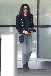 Rachel Weisz Travel Outfit - at JFK Airport in New York City, April 2016