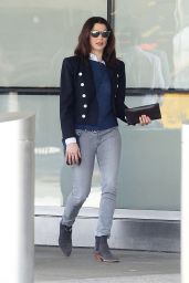 Rachel Weisz Travel Outfit - at JFK Airport in New York City, April 2016