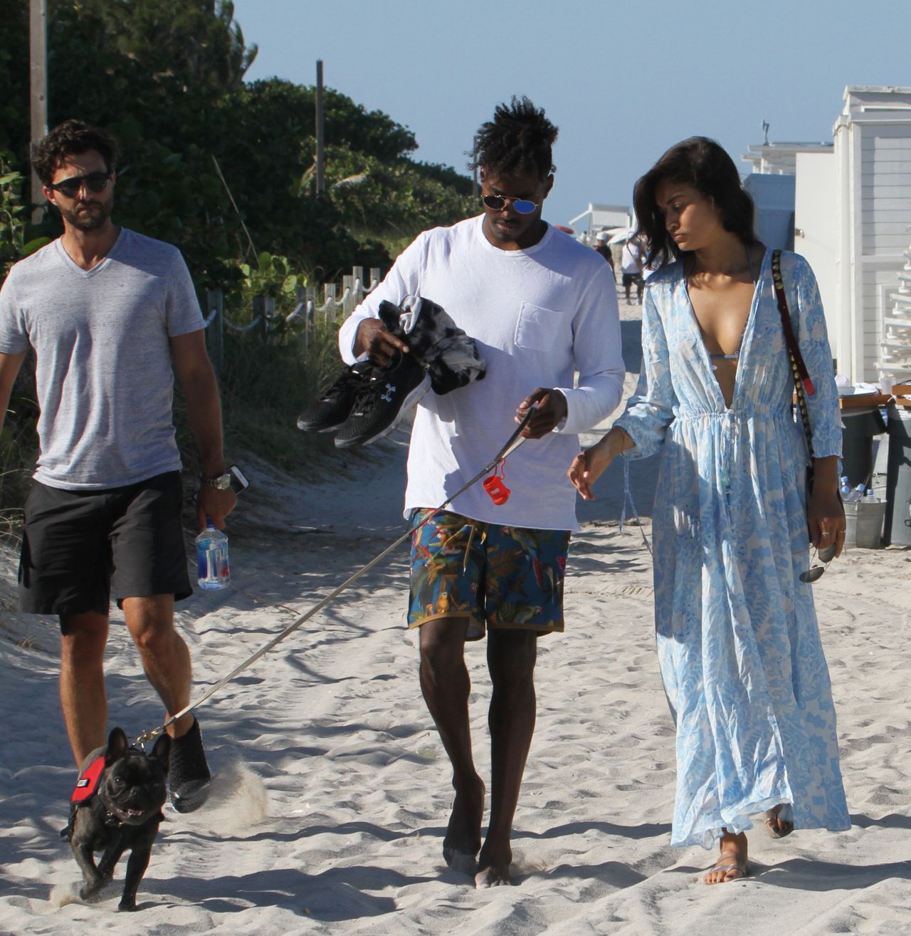 Shanina Shaik With Boyfriend DJ Ruckus on The Beach in Miami Beach 4/24 ...