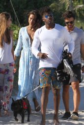 Shanina Shaik With Boyfriend DJ Ruckus on The Beach in Miami Beach 4/24/2016