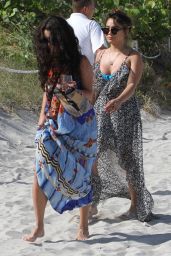 Vanessa Hudgens in a Swimsuit at the Beach in Miami 4/9/2016