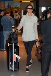 Alessandra Ambrosio Travel Outfit - JFK Airport in NYC 5/1/2016