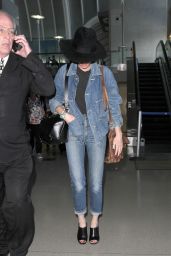 Amber Heard Travel Outfit - at LAX Airport in Los Angeles, 5/6/2016
