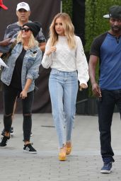 Ashley Tisdale Spring Outfit Ideas - on the Set of Extra in Hollywood 5/31/2016 