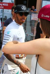 Barbara Palvin With Lewis Hamilton At Monaco Qualifying, May 2016