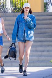 Bella Hadid Leggy in Jeans Shorts - Leaving The Commons in Calabasas, CA 5/22/2016