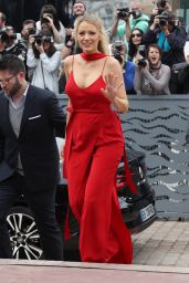 Blake Lively in Red Dress - Arrives at Palais des Festival in Cannes 5/11/2016