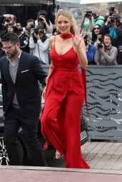 Blake Lively in Red Dress - Arrives at Palais des Festival in Cannes 5/11/2016