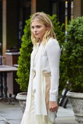 Chloe Moretz Chic Outfit - Seen While Departing Her Hotel in NYC 5/3/2016