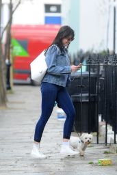 Daisy Lowe Taking Her Dog For a Walk - Primrose Hill, April 2016