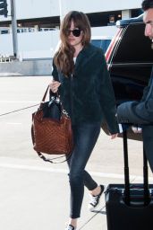 Dakota Johnson Travel Outfit - LAX Airport in LA 5/23/2016 