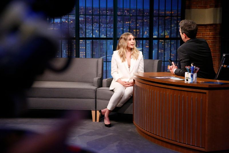 Elizabeth Olsen at Late Night With Seth Meyers in New York City 5/3/2016.