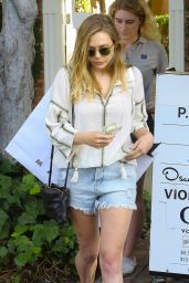 Elizabeth Olsen in Jeans Shorts - Out Shopping in West Hollywood 5/13/2016