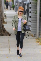Emma Roberts in Leggings - Shopping in Beverly Hills 5/9/2016