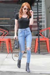 Emma Roberts in Ripped Jeans - Out in Venice Beach 5/5/2016 