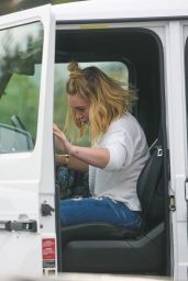 Hilary Duff in Ripped Jeans - Out in Beverly Hills 5/15/2016