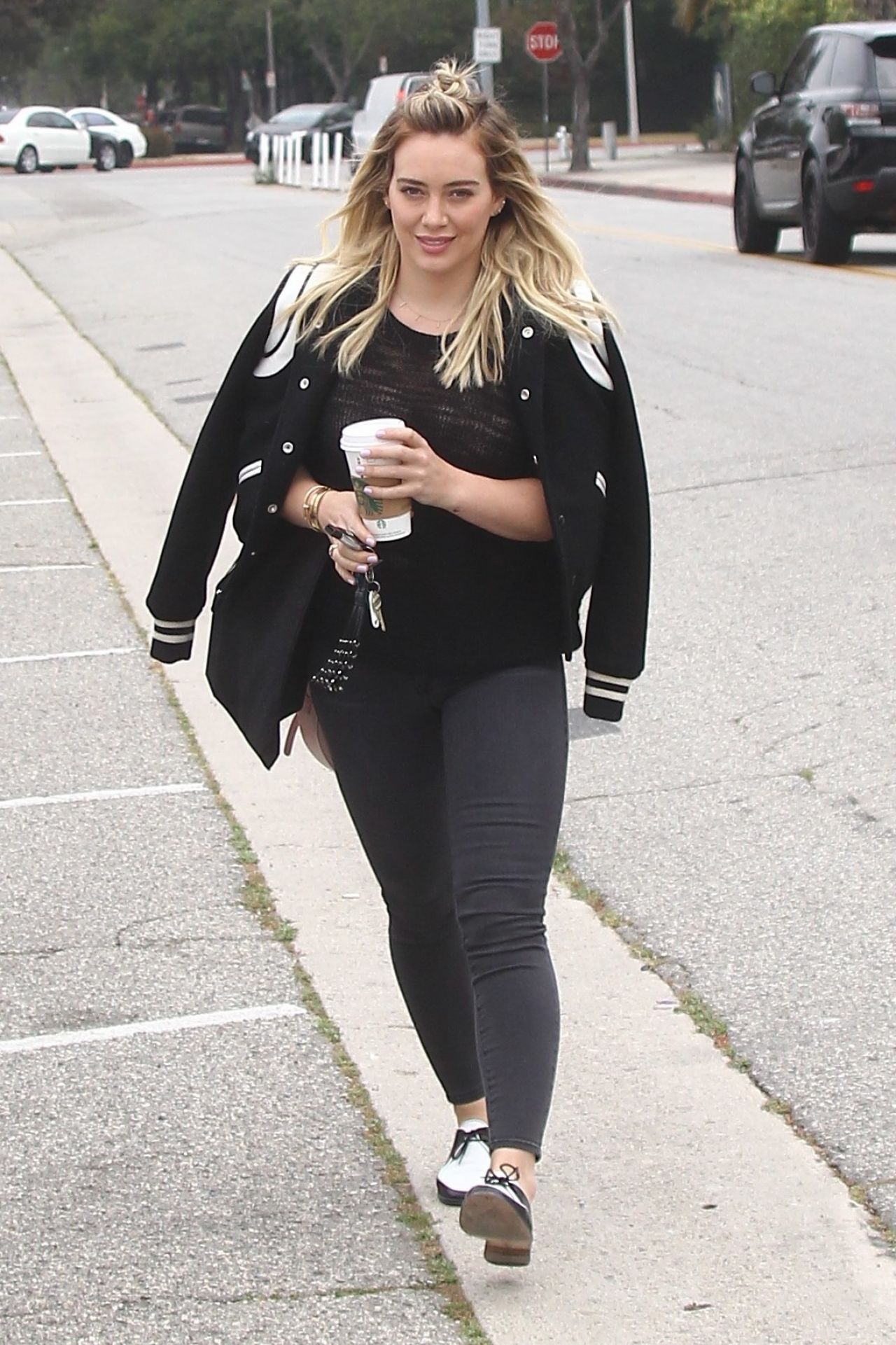 Hilary Duff in Tights - Leaving an Office Building in Beverly Hills 5/4 ...