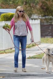 Jennifer Westfeldt - Walking Her Dog in Los Angeles 5/24/2016