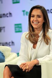 Jessica Alba - TechCrunch Disrupt Conference in Brooklyn 5/11/2016