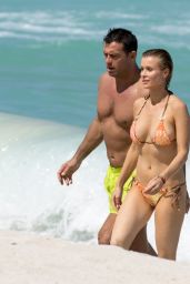 Joanna Krupa Hot in Bikini - Beach in Miami, May 2016