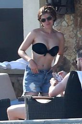 Kate Mara in a Bikini at a Pool in Cabo, Mexico 5/18/2016