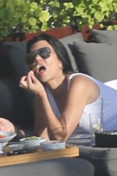 Kourtney Kardashian in Swimsuit - Enjoys The Setai Hotel