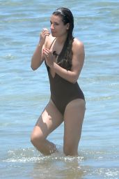 Lea Michele in a Swimsuit at a Beach in Maui 5/29/2016 