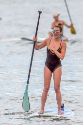 Lea Michele in a Swimsuit - Paddleboarding In Maui 5/30/2016