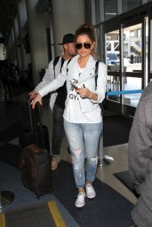 Maria Menounos Travel Outfit - LAX Airport in Los Angeles 5/25/2016 