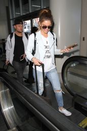Maria Menounos Travel Outfit - LAX Airport in Los Angeles 5/25/2016 