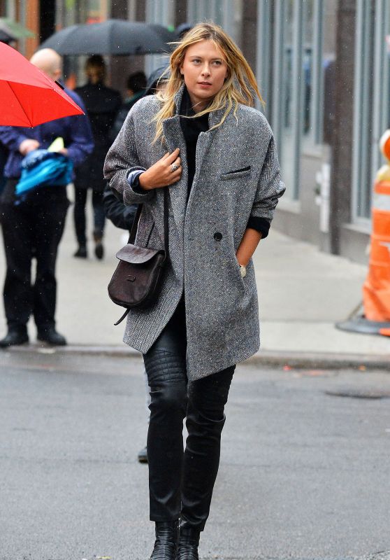Maria Sharapova and a Friend - Out On a Rainy Day in New York City  5/1/2016