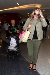 Molly Sims Travel Outfit - at LAX Airport in LA 5/24/2016 