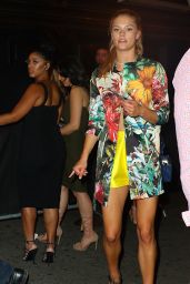 Nina Agdal Night Out Style - Leaves Up & Down Nightclub in New York 5/24/2016