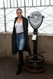 Olivia Culpo - The Lighting Ceremony of The Empire State Building in Yellow, NYC 5/3/2016