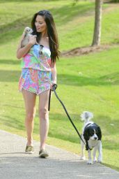Olivia Munn - Walking Her Dog in Atlanta 5/18/2016 