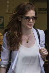 Rose Leslie - Leaving the BBC Broadcasting House in London 5/13/2016