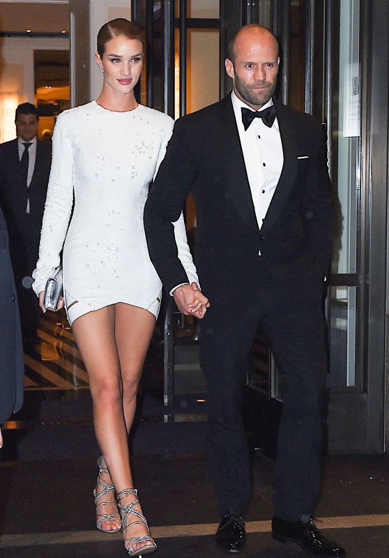 Rosie Huntington-Whiteley and Jason Statham - Leaving a Met Gala After Party in New York 5/2/2016