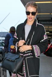 Rosie Huntington-Whiteley Travel Outfit - Arrives in Style at LAX in LA 5/3/2016