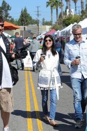 Selma Blair Casual Style - at a Farmer