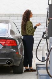 Vanessa Hudgens - Filling up Her Car in Los Angeles 5/23/2016