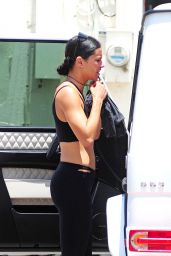 Adriana Lima in Leggings - Leaving the 5th Street Gym in Miami Beach 8/4/2016 
