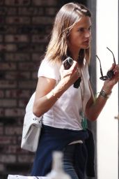 Alessandra Ambrosio in RIpped Jeans - Leaving Gracias Madre in Los Angeles 6/1/2016