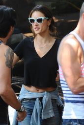Alessandra Ambrosio Look All Jeans  - Out in Santa Monica 6/17/2016 