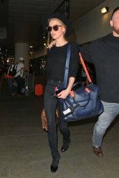 Amber Heard Travel Outfit - at LAX Airport in Los Angeles 6/22/2016 