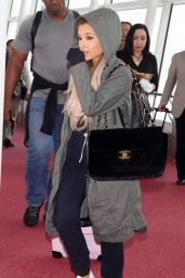 Ariana Grande Travel Outfit - at Haneda Airport in Tokyo 6/13/2016 